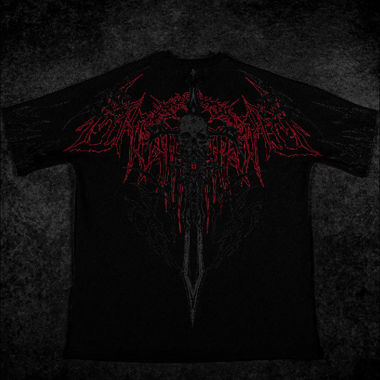 Breathe Divinity Bone Splitter Oversized T-shirt [NIGHTMARE]